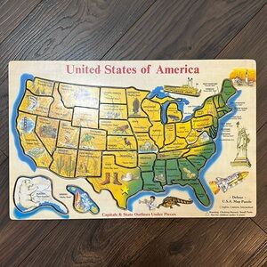 USA States and Capitals wooden puzzle